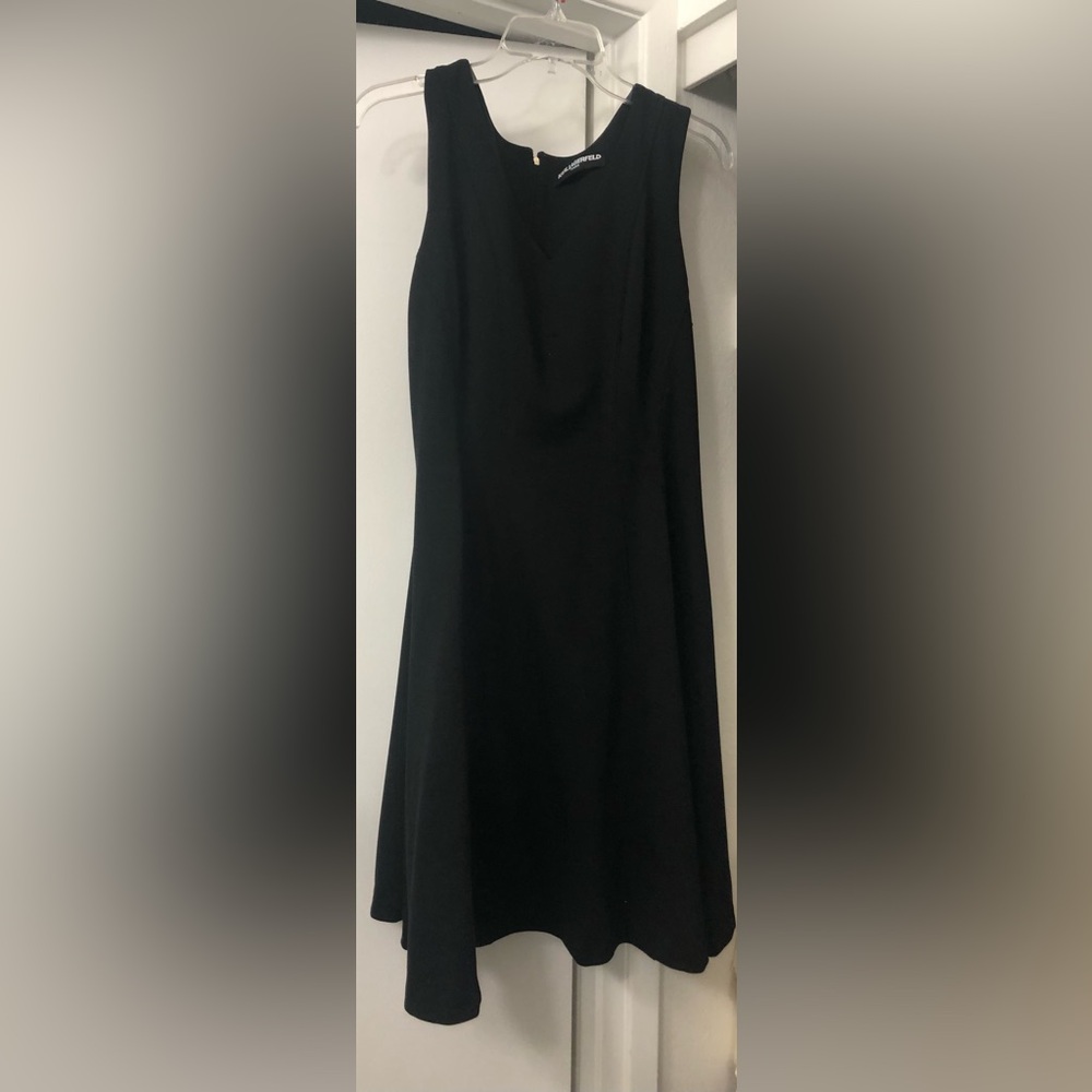 KARL LAGERFELD A-Line Dress Size 12 Black